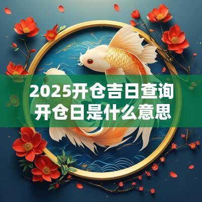 2025开仓吉日查询 开仓日是什么意思