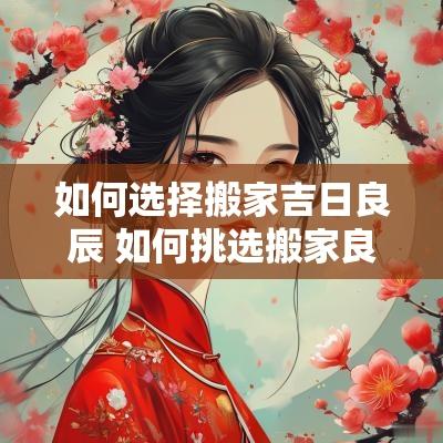 如何选择搬家吉日良辰 如何挑选搬家良辰吉日
