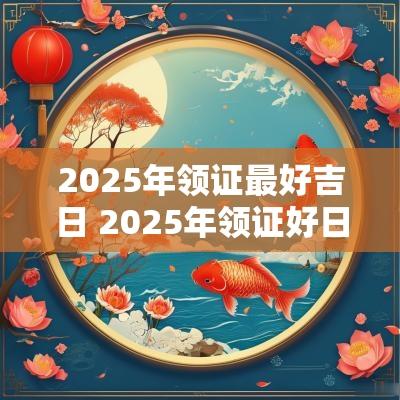 2025年领证最好吉日 2025年领证好日子