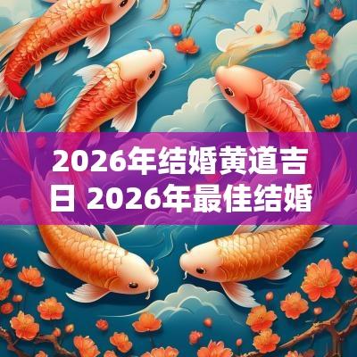2026年结婚黄道吉日 2026年最佳结婚吉日