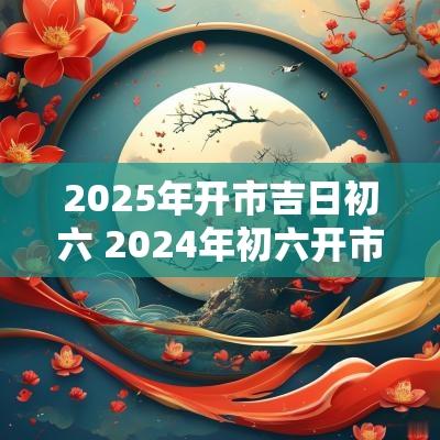 2025年开市吉日初六 2025年初六开市