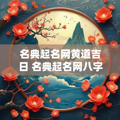 名典起名网黄道吉日 名典起名网八字测算