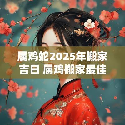 属鸡蛇2025年搬家吉日 属鸡搬家最佳时间