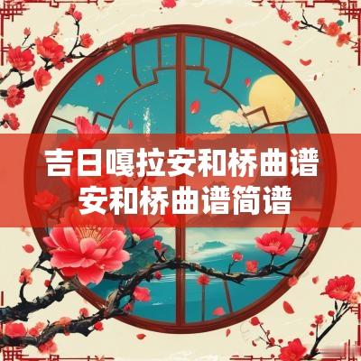 吉日嘎拉安和桥曲谱 安和桥曲谱简谱