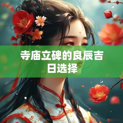 寺庙立碑的良辰吉日选择