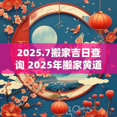 2026.7搬家吉日查询 2026年搬家黄道吉日一览表 2026.7搬家吉日查询 2026年搬家黄道吉日一览表