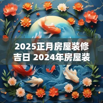 2025正月房屋装修吉日 2025年房屋装修吉日