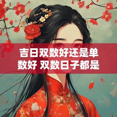 吉日双数好还是单数好 双数日子都是好日子吗