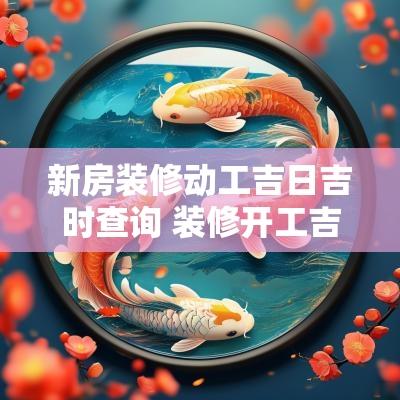 新房装修动工吉日吉时查询 装修开工吉日表