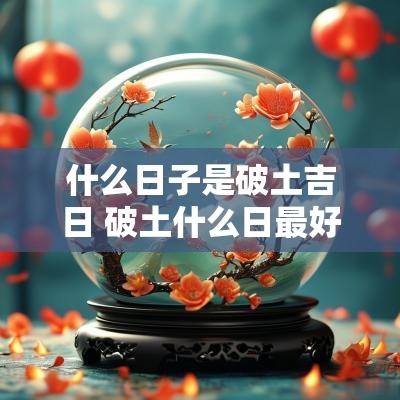 什么日子是破土吉日 破土什么日最好