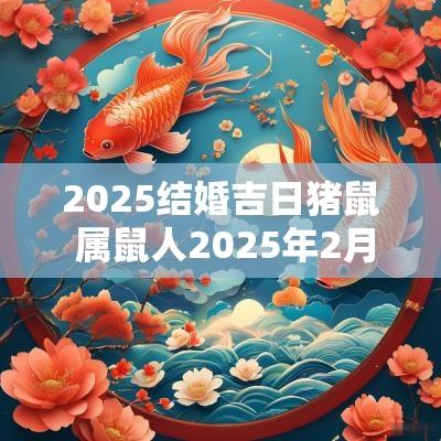 2025结婚吉日猪鼠 属鼠人2025年2月份结婚吉日
