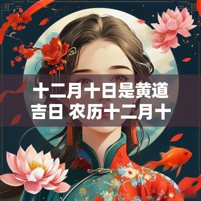 十二月十日是黄道吉日 农历十二月十一日是黄道吉日吗
