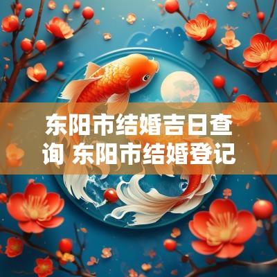 东阳市结婚吉日查询 东阳市结婚登记在哪里
