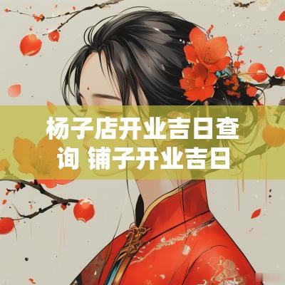 杨子店开业吉日查询 铺子开业吉日
