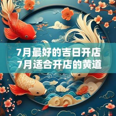 7月最好的吉日开店 7月适合开店的黄道吉日