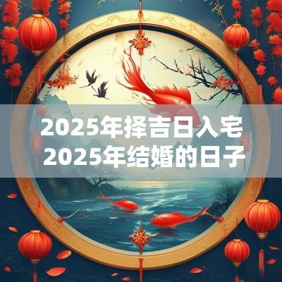 2025年择吉日入宅 2025年结婚的日子
