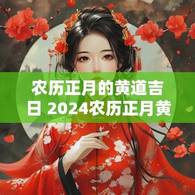 农历正月的黄道吉日 2025农历正月黄道吉日有哪几天