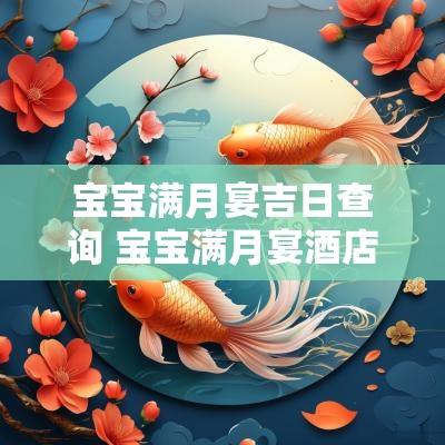 宝宝满月宴吉日查询 宝宝满月宴酒店致辞