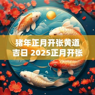 猪年正月开张黄道吉日 2025正月开张黄道吉日有哪些