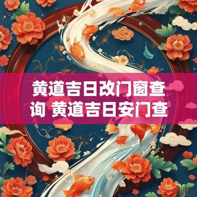 黄道吉日改门窗查询 黄道吉日安门查询