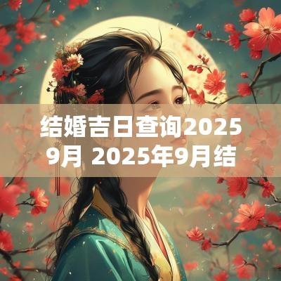 结婚吉日查询20259月 2025年9月结婚黄道吉日一览表