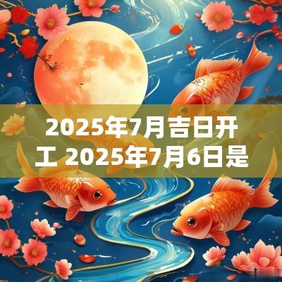 2025年7月吉日开工 2025年7月6日是黄道吉日吗