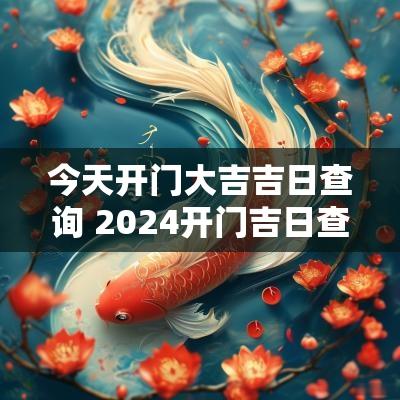 今天开门大吉吉日查询 2025开门吉日查询