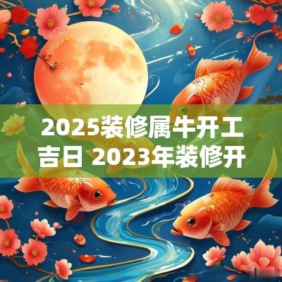 2025装修属牛开工吉日 2025年装修开工吉日属羊