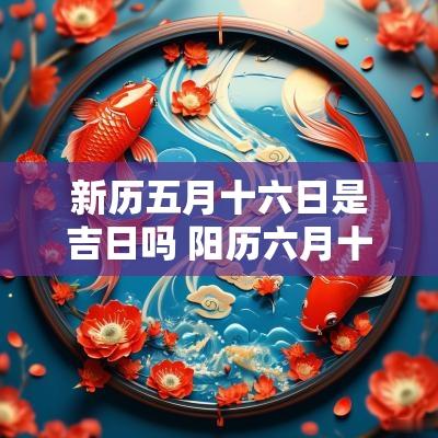 新历五月十六日是吉日吗 阳历六月十五日是什么日子