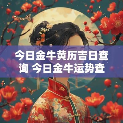 今日金牛黄历吉日查询 今日金牛运势查询