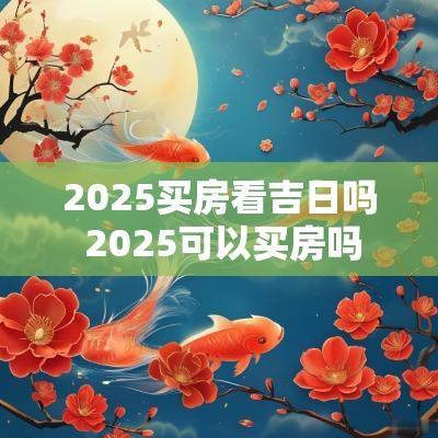 2025买房看吉日吗 2025可以买房吗
