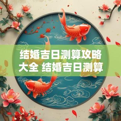结婚吉日测算攻略大全 结婚吉日测算2025免费