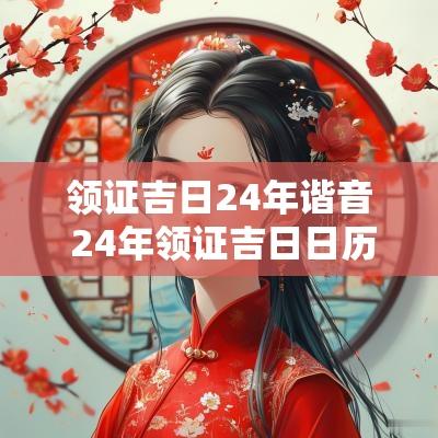 领证吉日24年谐音 24年领证吉日日历