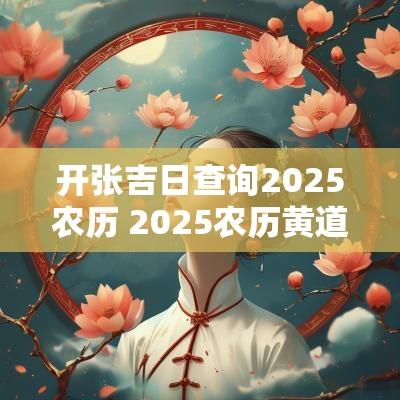 开张吉日查询2025农历 2025农历黄道吉日查询