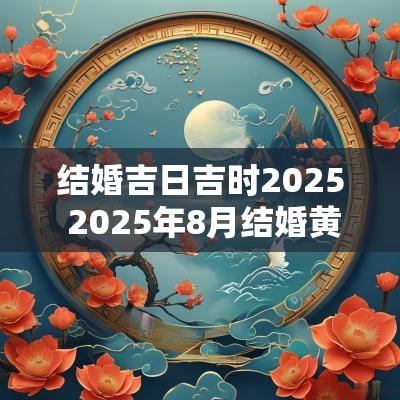 结婚吉日吉时2025 2025年8月结婚黄道吉日是哪几天