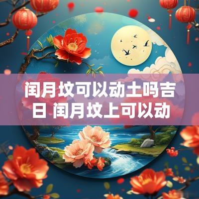 闰月坟可以动土吗吉日 闰月坟上可以动土吗