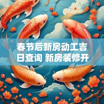春节后新房动工吉日查询 新房装修开工吉日查询