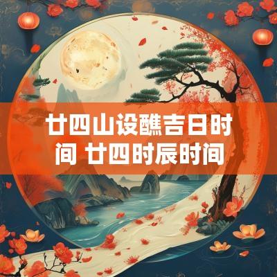 廿四山设醮吉日时间 廿四时辰时间