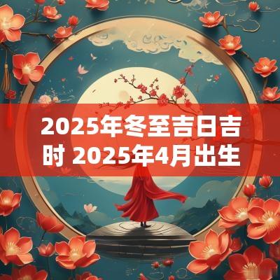 2025年冬至吉日吉时 2025年4月出生吉时吉日查询