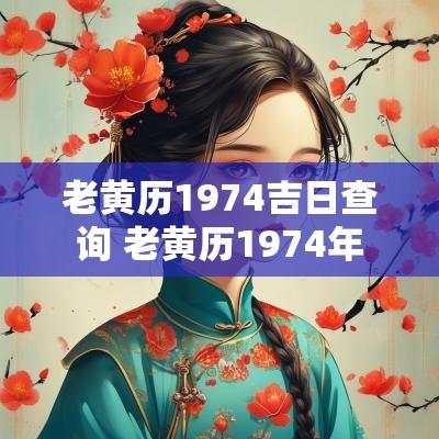 老黄历1974吉日查询 老黄历1974年