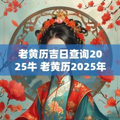 老黄历吉日查询2025牛 老黄历2025年黄道吉日查询