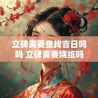 立碑需要查找吉日吗吗 立碑需要烧纸吗