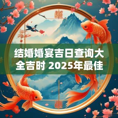 结婚婚宴吉日查询大全吉时 2025年最佳结婚吉日查询大全