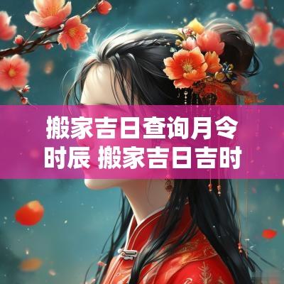 搬家吉日查询月令时辰 搬家吉日吉时查询