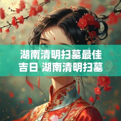 湖南清明扫墓最佳吉日 湖南清明扫墓时间有什么讲究