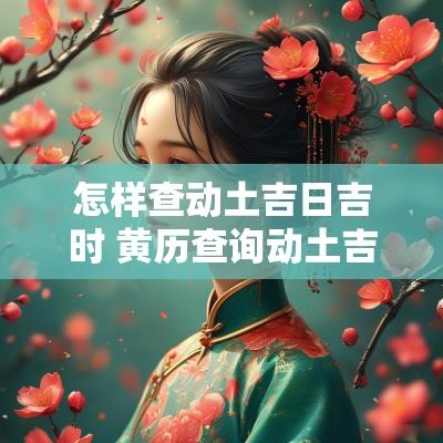 怎样查动土吉日吉时 黄历查询动土吉日吉时查询