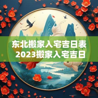 东北搬家入宅吉日表 2025搬家入宅吉日查询