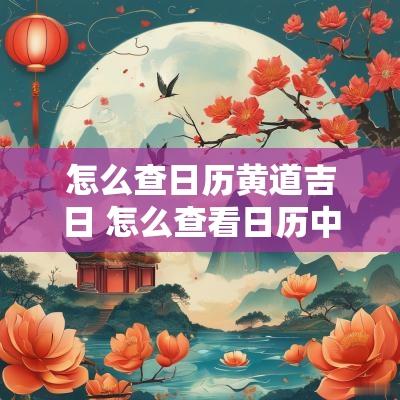 怎么查日历黄道吉日 怎么查看日历中的黄道吉日