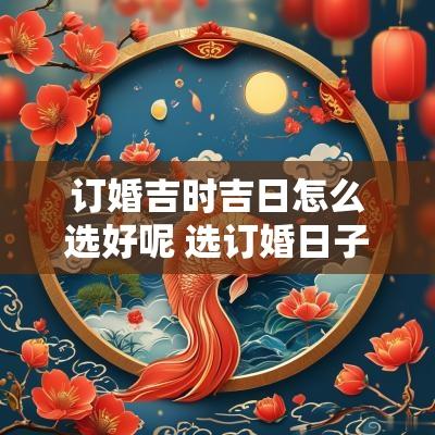 订婚吉时吉日怎么选好呢 选订婚日子怎么选