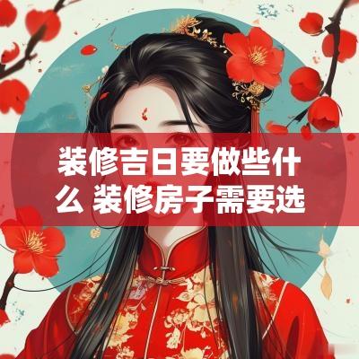 装修吉日要做些什么 装修房子需要选择吉日开工吗